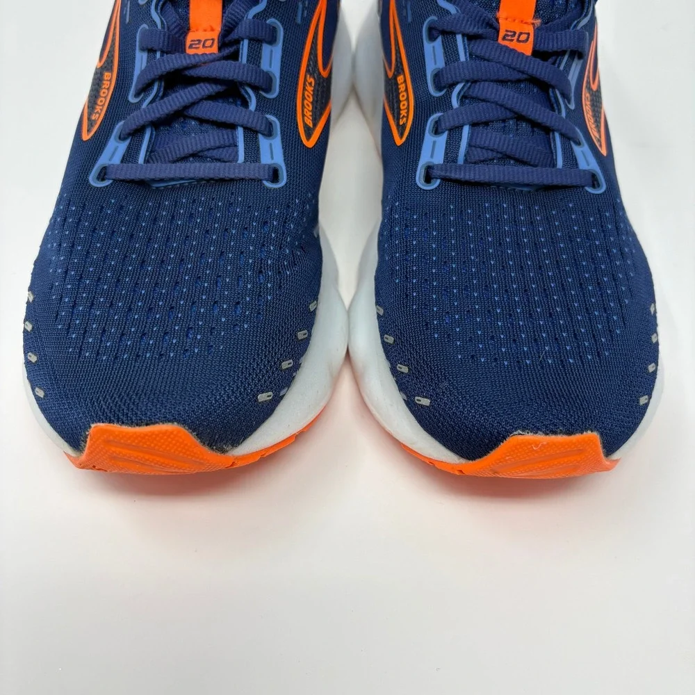 Brooks Glycerin 20 Men's Size 9.5 Blue Orange Running Shoes (1103821D444)